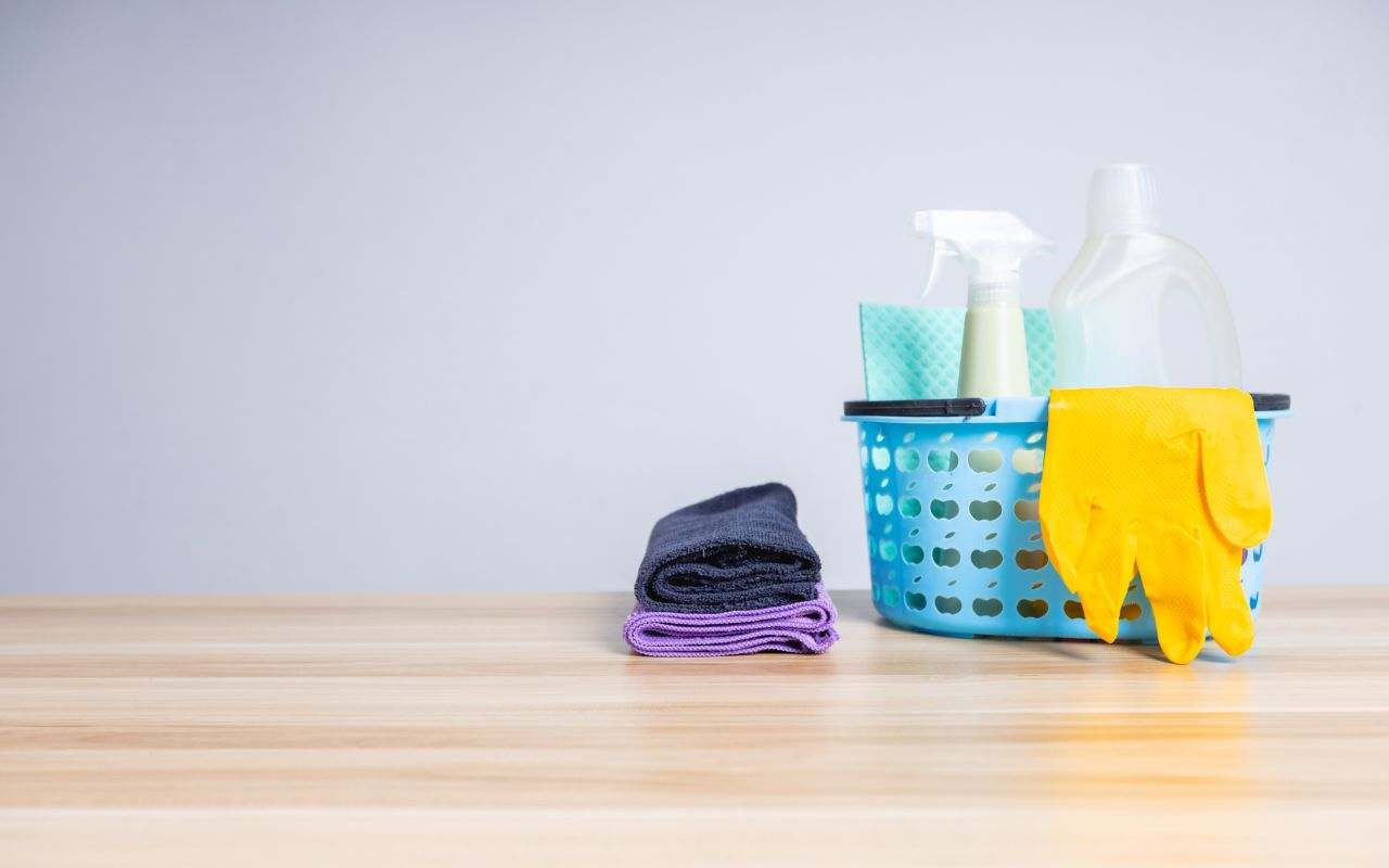 Reduce, reuse, and recycle cleaning supplies for eco-friendly cleaning.