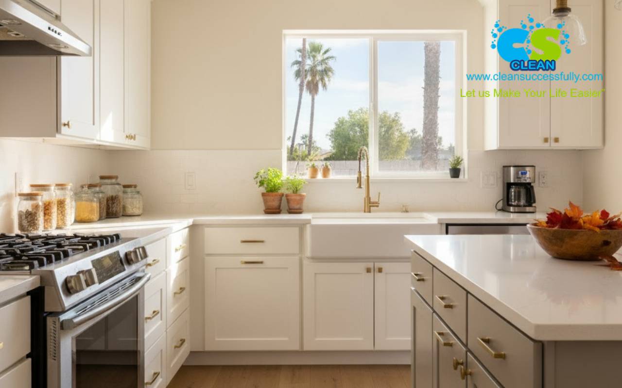 Kitchen tasks from the Fall Deep Cleaning Checklist in Irving, CA